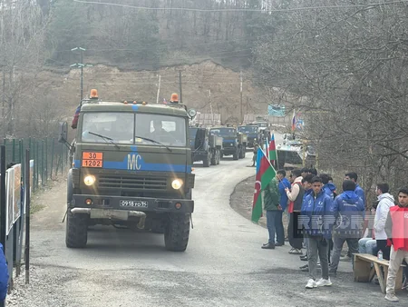 Xankəndi-Laçın yolunda sülhməramlıların avtomobilləri maneəsiz keçid edib - YENİLƏNİB-5