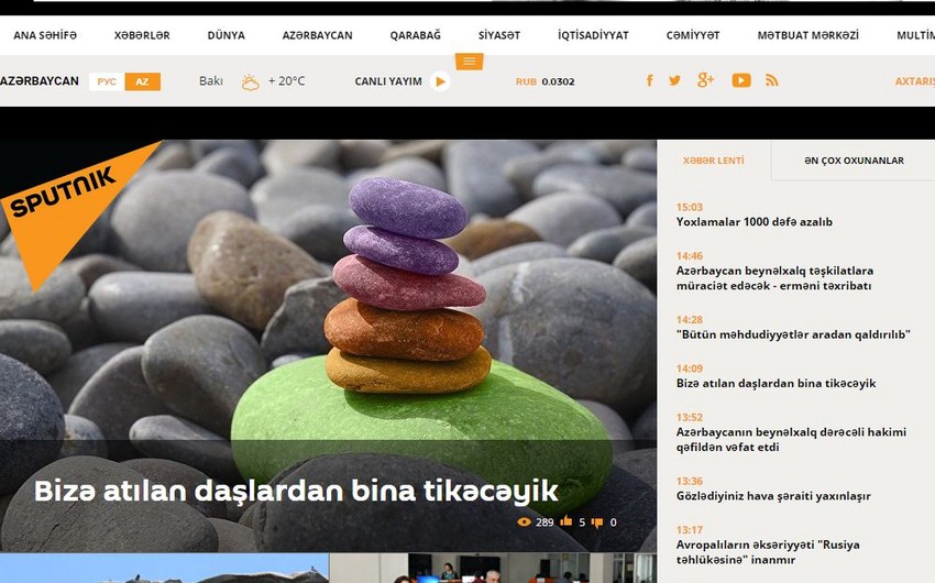 “Sputnik Azərbaycan” iki yaşını qeyd edir