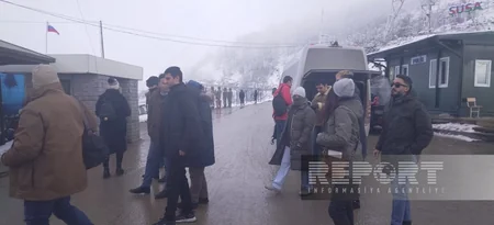 Xankəndi-Laçın yolunda aksiyanı işıqlandırmaq üçün bir qrup xarici media orqanlarının əməkdaşları gəliblər 