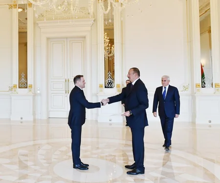 President Ilham Aliyev received credentials of two incoming ambassadors