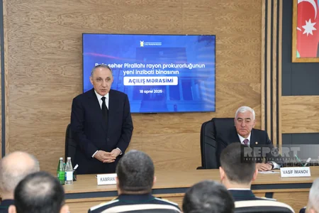 Pirallahı rayon prokurorluğunun yeni inzibati binasının açılışı olub
