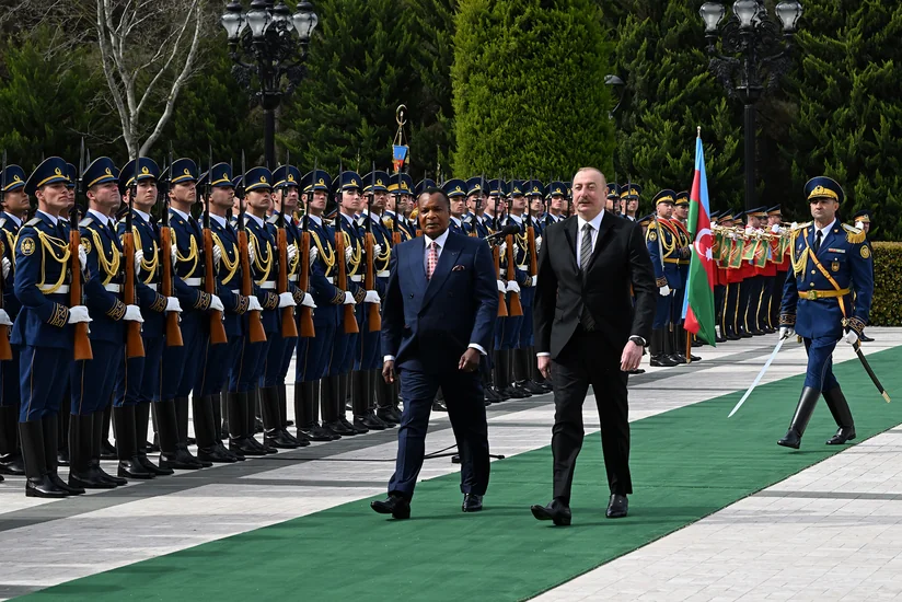 Official welcome ceremony held for President of Republic of Congo Denis Sassou Nguesso