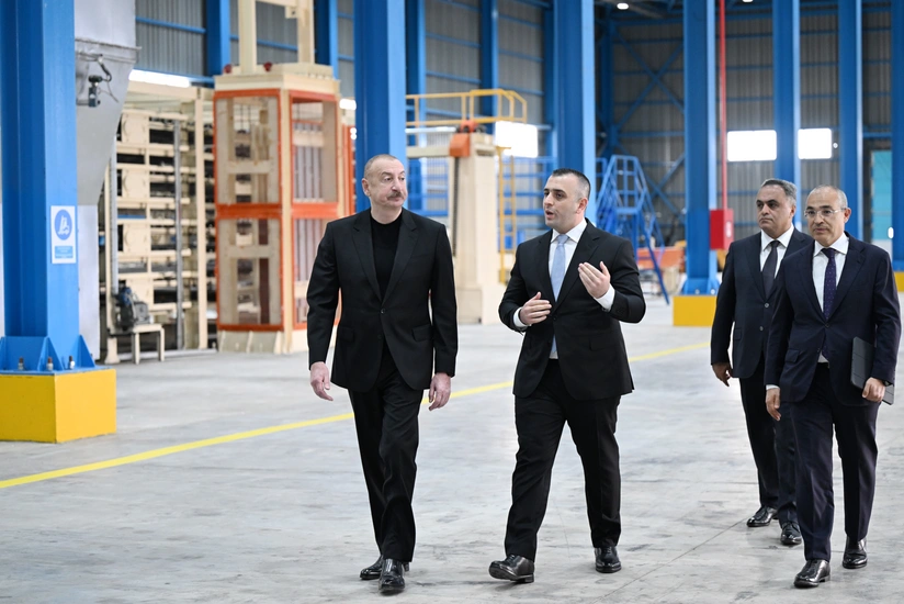 Construction materials production facility commissioned in Goranboy district