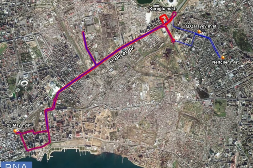 Paytaxtda 1 nömrəli avtobusların son dayanacaq məntəqəsi dəyişdirilib