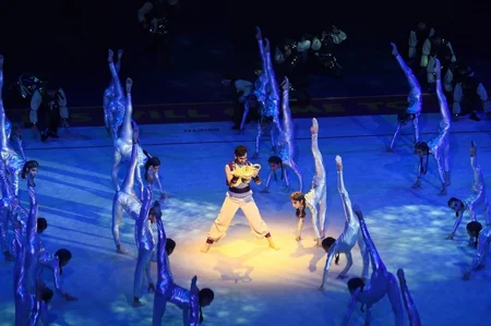 President Ilham Aliyev and first lady Mehriban Aliyeva attend opening of Rhythmic Gymnastics World Championships