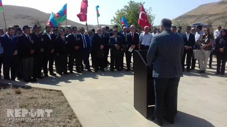 Şamaxıda Türk şəhidliyi abidəsinin əsaslı təmirdən sonra açılışı olub - FOTO