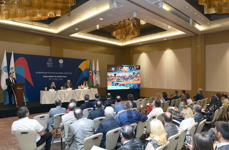 “Bakı-2019” Avropa Gənclər Yay Olimpiya Festivalı diplomatik brifinqə ev sahibliyi edib
