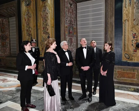Romada Azərbaycan Prezidentinin şərəfinə dövlət ziyafəti verilib - FOTO