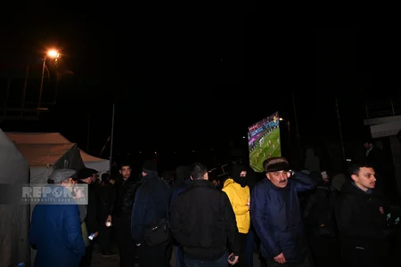 Xankəndi-Laçın yolunda nümayişçilər və sülhməramlılara Xorvatiya-Mərakeş oyununu izləmək üçün şərait yaradılıb