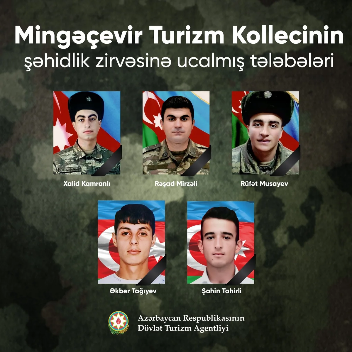 Mingəçevir Turizm Kollecinin 5 tələbəsi Vətən müharibəsində şəhid olub