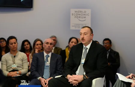 President Ilham Aliyev attended “Regions in transformation: Eurasia” session of the World Economic Forum in Davos