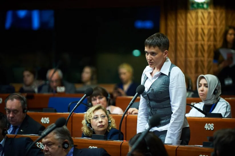 Надежда Савченко впервые выступила на сессии ПАСЕ