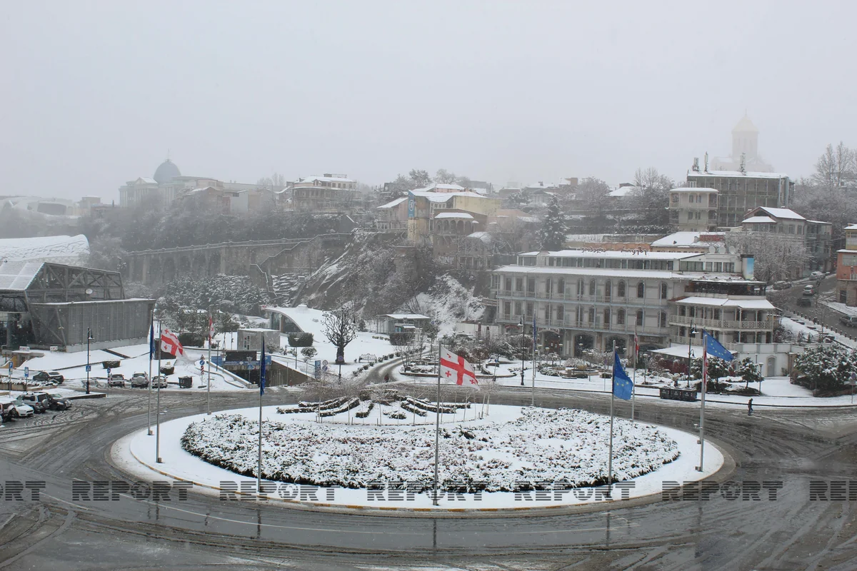 First snow in Tbilisi