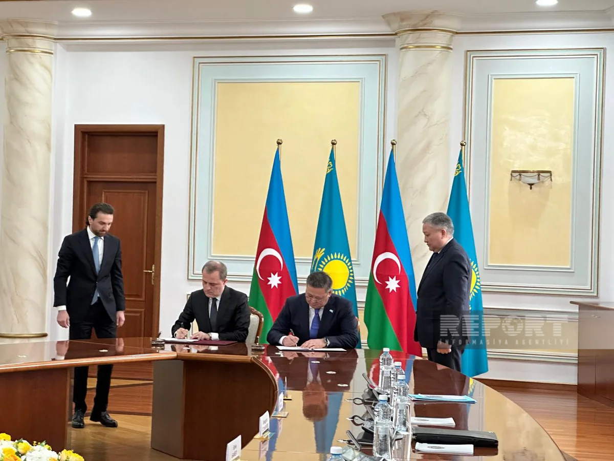 Foreign ministries of Azerbaijan and Kazakhstan ink joint action plan