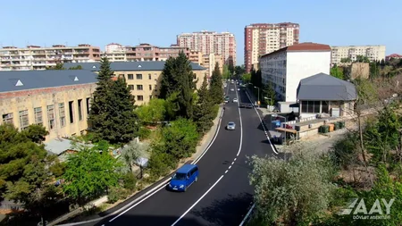 Bakının Elşən Süleymanov küçəsinin bir hissəsi təmir olunub