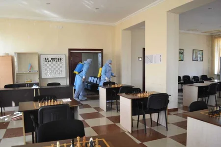 Yevlaxda koronavirus əleyhinə dezinfeksiya