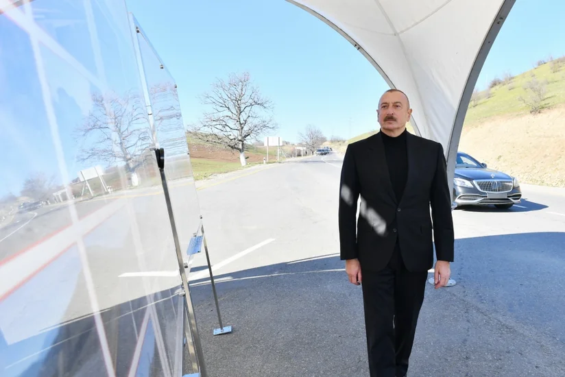 Ilham Aliyev inaugurates Guba-Gonagkand highway