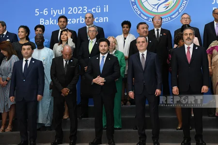 Welcome ceremony held for ministers who will participate in NAM Coordinating Bureau in Baku