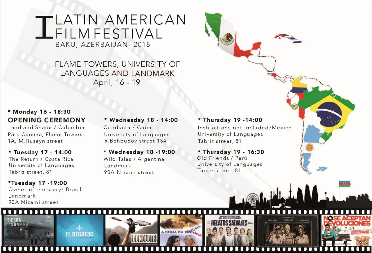 Azərbaycanda ilk dəfə Latın Amerikası Kino Festivalı keçiriləcək