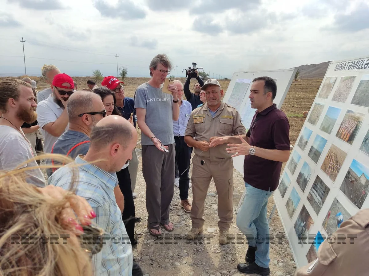 International travelers view demining works in Azerbaijan's Jabrayil 