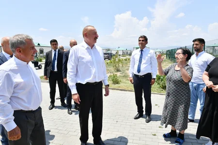Azərbaycan və Tatarıstan liderləri Zəngilanın Ağalı kəndində olublar