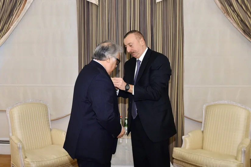 President Ilham Aliyev presents Istiglal Order to pianist Farhad Badalbayli