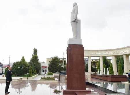 Prezident İlham Əliyev Ağsu rayonuna səfər edib