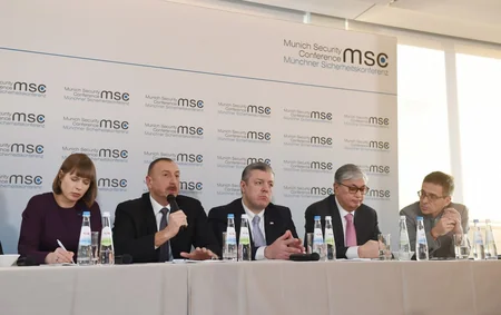 Prezident İlham Əliyev Münxen Təhlükəsizlik Konfransı çərçivəsində keçirilən panel-müzakirədə iştirak edib