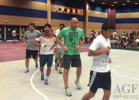 ​Azərbaycan güləşçiləri Las Veqasda məşqə çıxıb