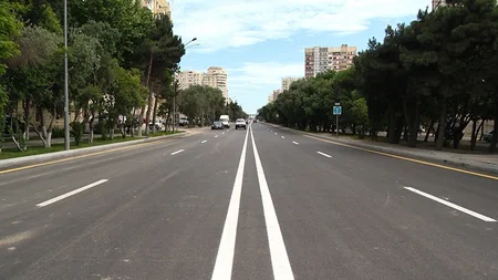 ​Azadlıq prospektinin daha bir hissəsi təmir edilib