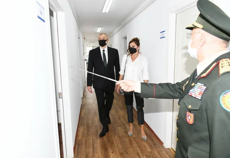 Prezident və birinci xanım Bakıda modul tipli hospitalın açılışında iştirak ediblər - YENİLƏNİB