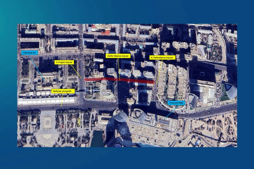 Bakıda Zərifə Əliyeva küçəsində hərəkət qismən məhdudlaşdırılacaq