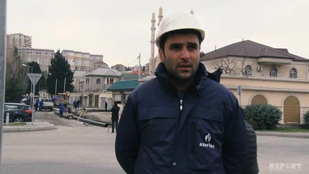 Bakının Binəqədi rayonunda qaz xətləri təmir edilir - VİDEOREPORTAJ