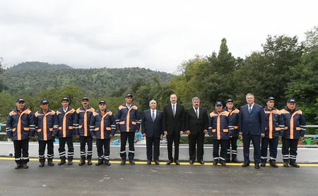 Prezident İlham Əliyev Lerik rayonunda yol açılışında iştirak edib