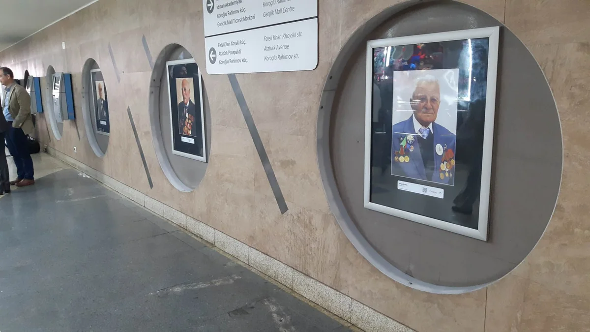 Metronun “Gənclik” stansiyasının keçidlərində “Qələbə ruhunu yaşadanlarımız” adlı sərgi açılıb