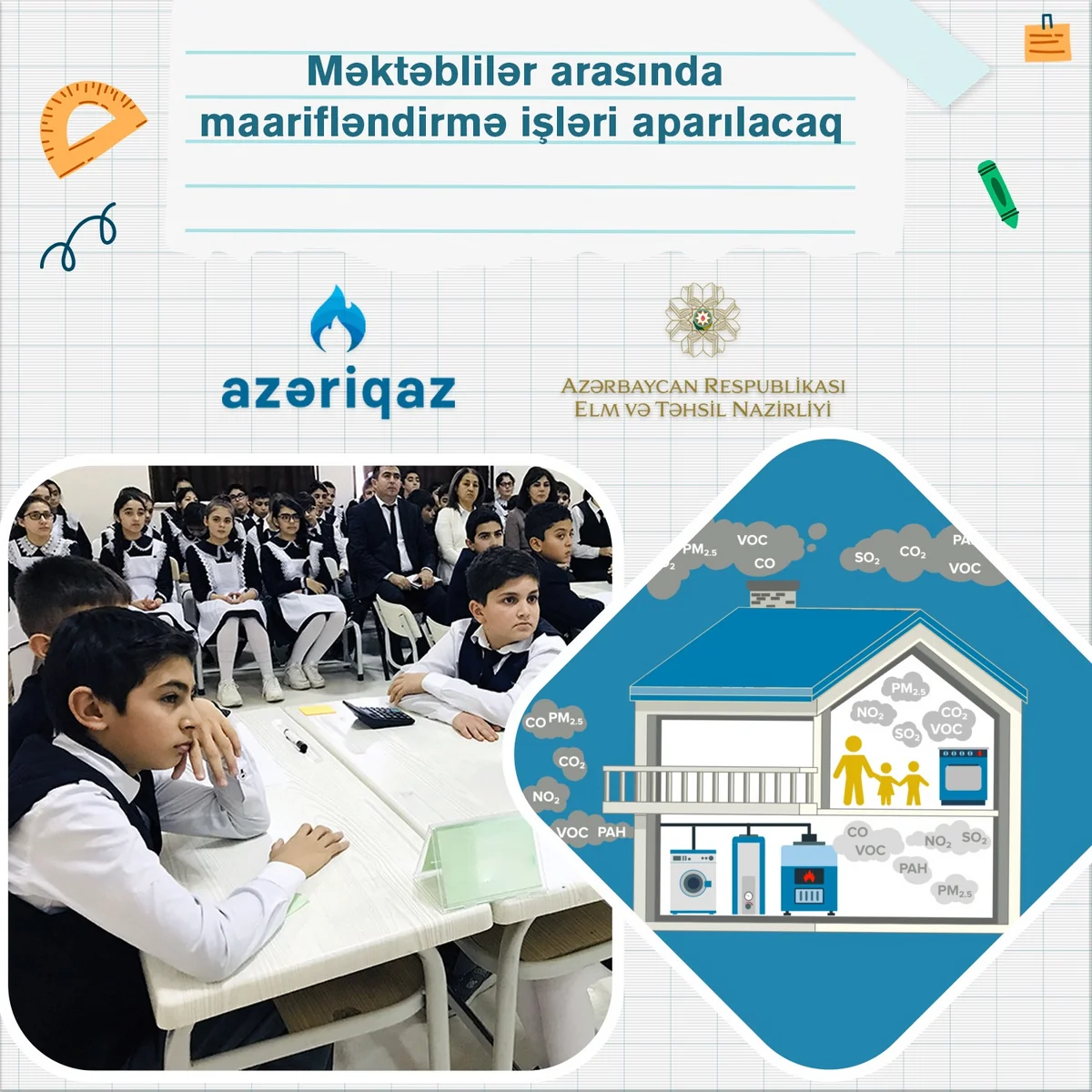 “Azəriqaz” məktəblilər arasında maarifləndirmə işləri aparacaq