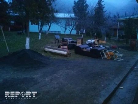 Qaxda saunada yanğın baş verib - VİDEO - YENİLƏNİB