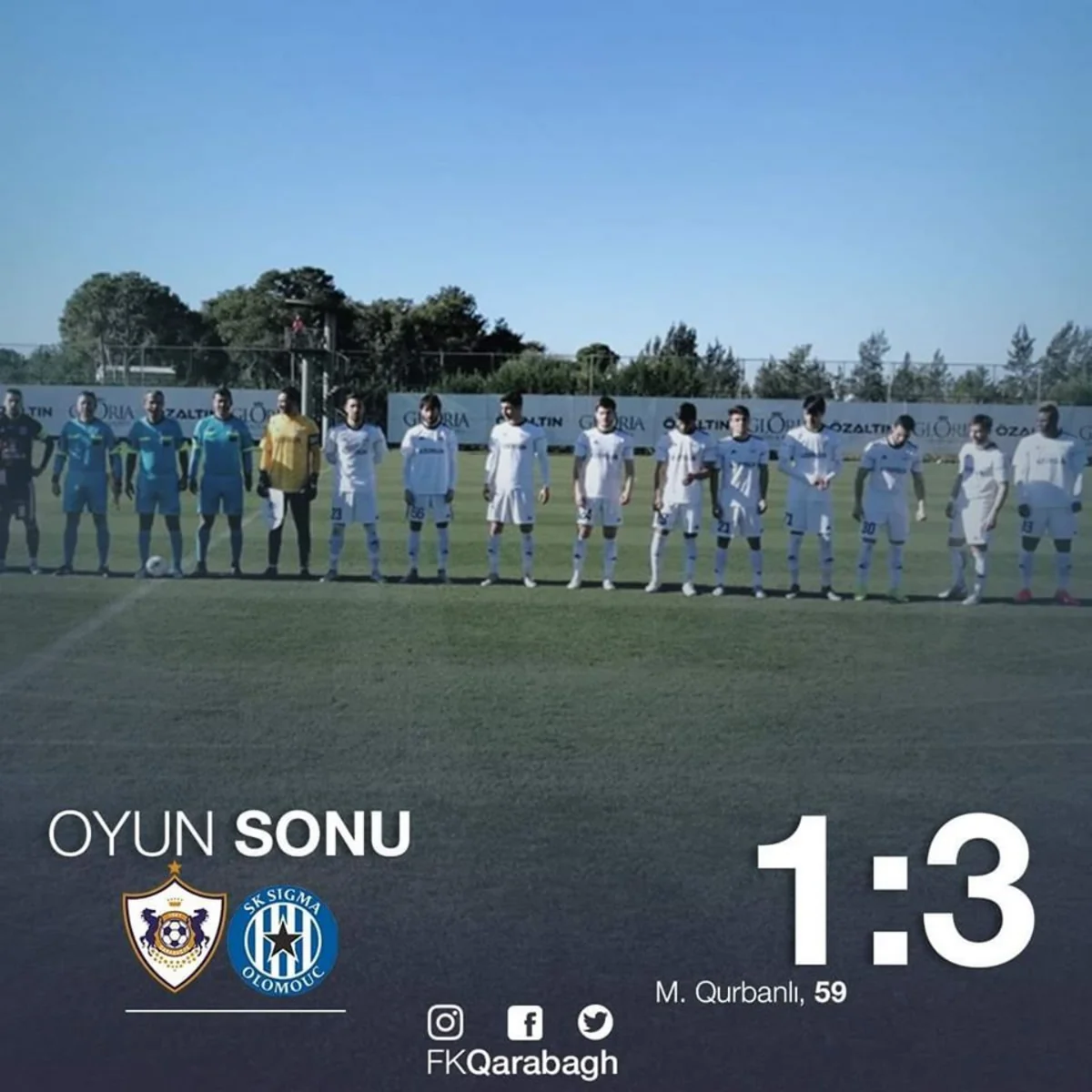 Qarabağ Çexiya komandasına məğlub olub