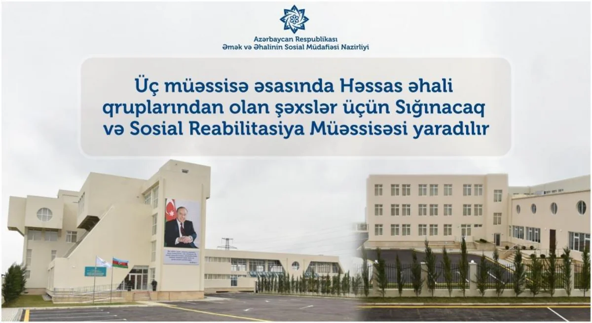 Həssas əhali qruplarından olan şəxslər üçün Sığınacaq və Sosial Reabilitasiya Müəssisəsi yaradılır