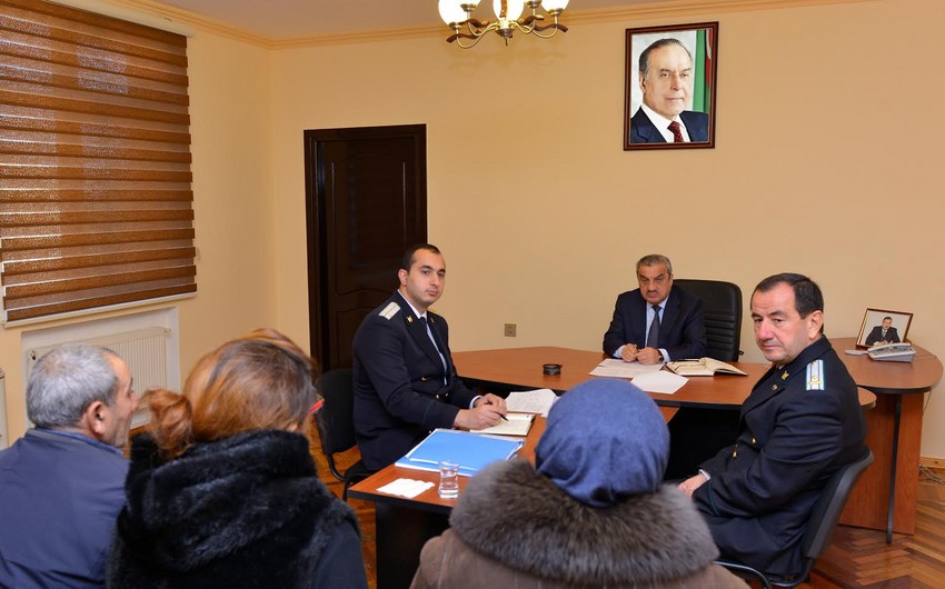 Rüstəm Usubov Şabranda vətəndaşları qəbul edib