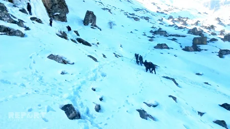 Qubada bir sıra kəndlərə gedən yollar buz bağlayıb - FOTO