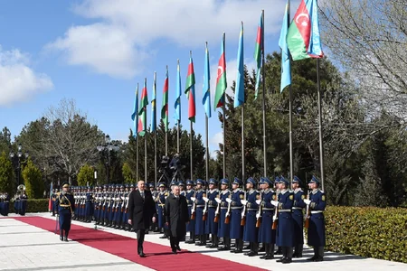 Official welcoming ceremony was held for Kazakh President