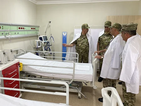 Zakir Həsənov Xocavənddə hərbi hospitalın açılışında olub