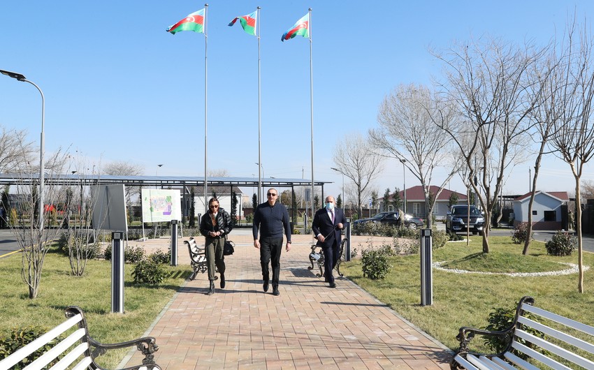 İlham Əliyev və Mehriban Əliyeva Prezidentin xüsusi nümayəndəliyinin qərargahında yaradılan şəraitlə tanış olublar