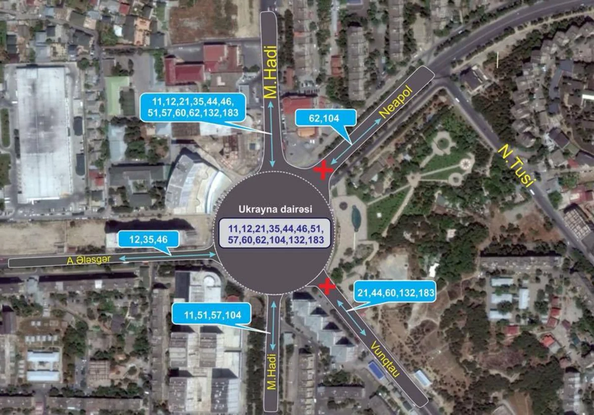 Bakıda 7 marşrut xətti üzrə avtobusların hərəkət sxemində dəyişiklik edilib