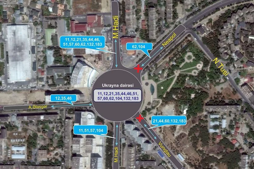 Bakıda 7 marşrut xətti üzrə avtobusların hərəkət sxemində dəyişiklik edilib