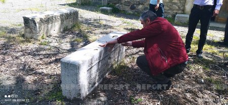 Hadrutdakı İoan məbədində ermənilərin dağıdıb gizlətdiyi qədim qəbir daşları aşkarlanıb