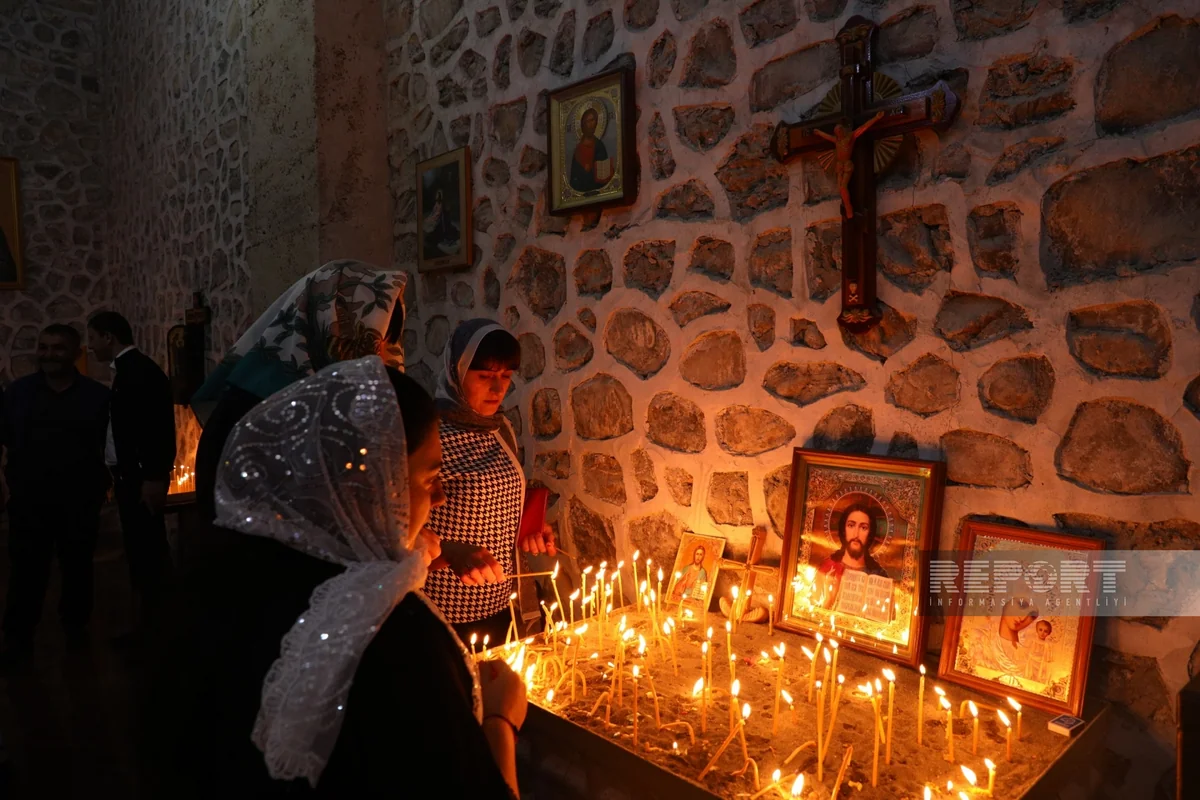 Qəbələdəki Cotari kilsəsində Pasxa bayramı qeyd edilib - YENİLƏNİB