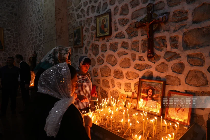 Qəbələdəki Cotari kilsəsində Pasxa bayramı qeyd edilib - YENİLƏNİB