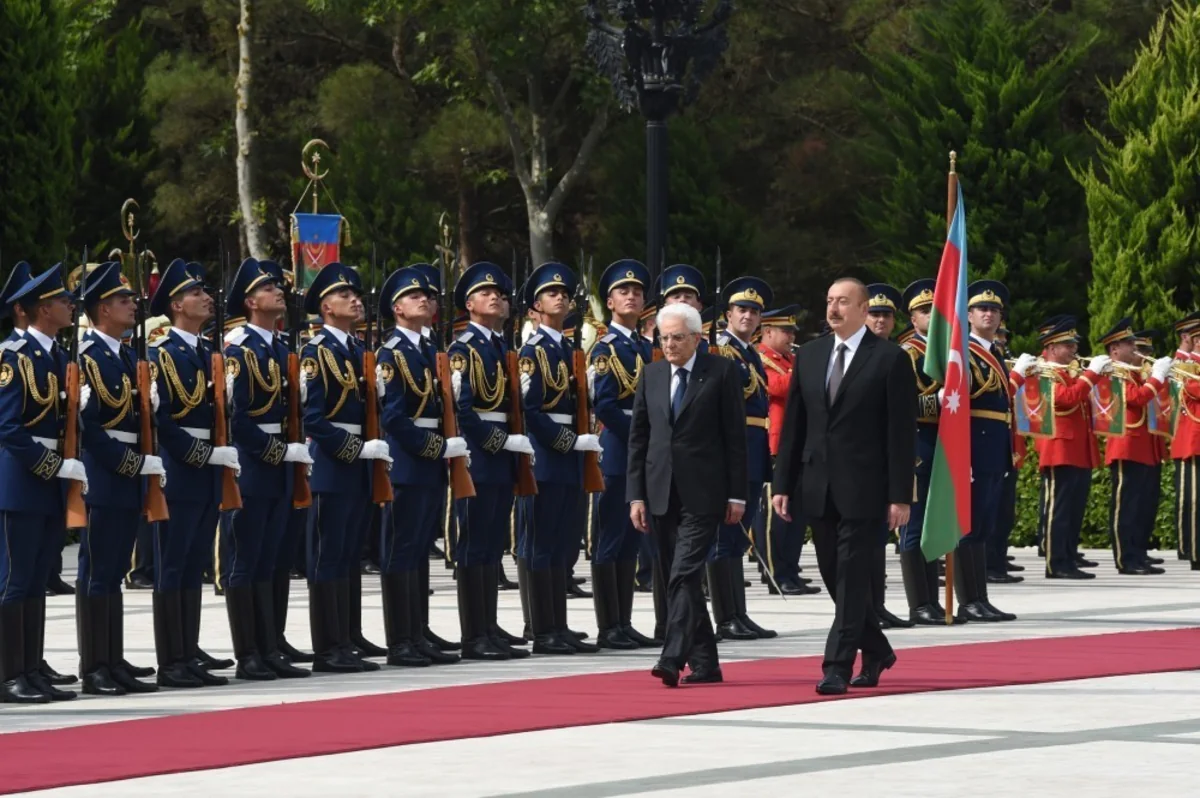 Official welcoming ceremony held for Italian President in Azerbaijan
